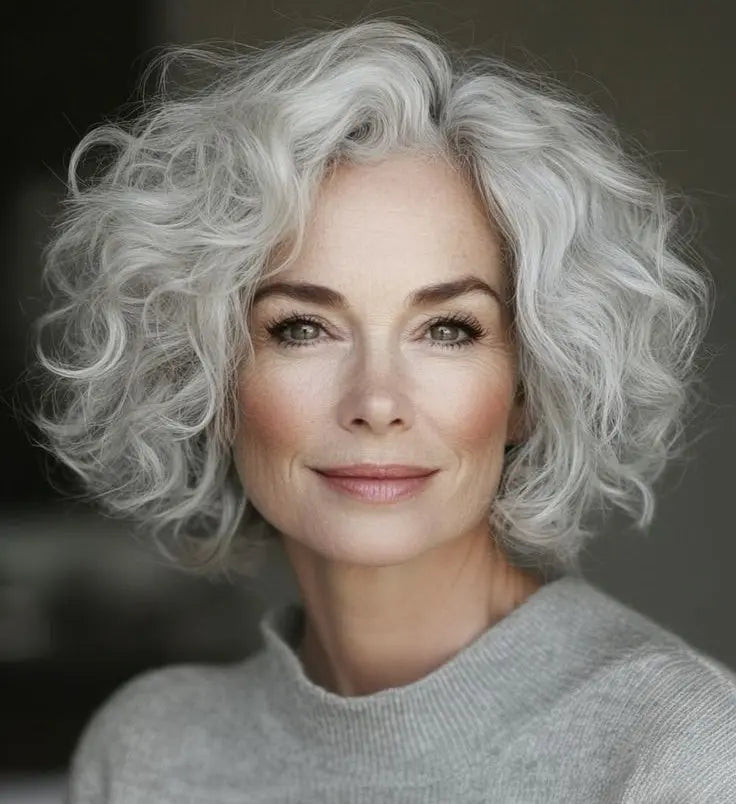 2025 New Curly Hair Toppers for Women with Thinning Hair-Cover Grays, Boost Volume - VIVACROWN