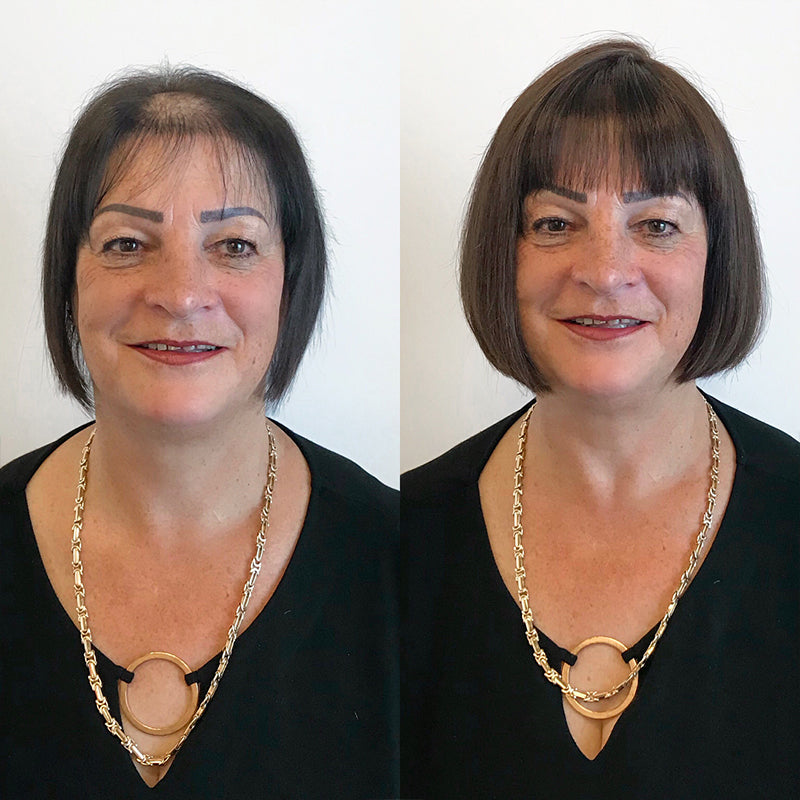 Comfortable&Breathable Straight Hair Topper With Bangs For  Women With Thinning Hair