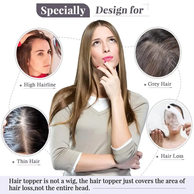 Premium Wavy Hair Topper for Women-Instant Confidence Boost！ - VIVACROWN