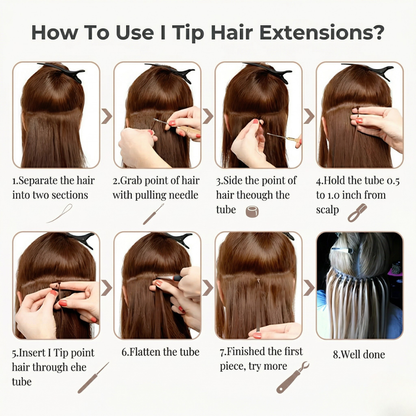 I Tip-  Human Hair I Tip Hair Extensions Blonde (#613)