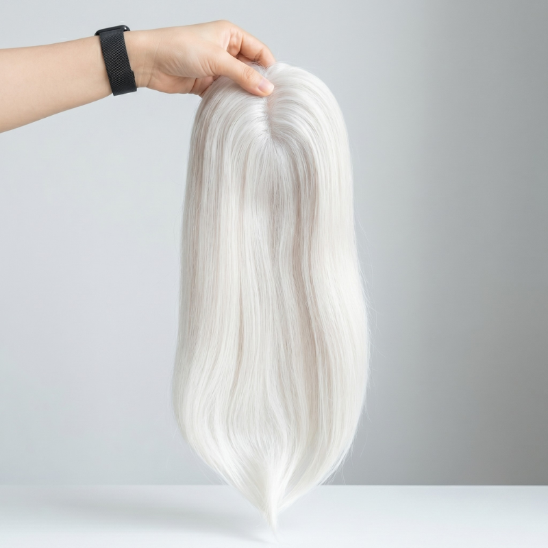 4" x 5" Virgin Remy Human Hair Topper – Silk Base Premium Volume Booster