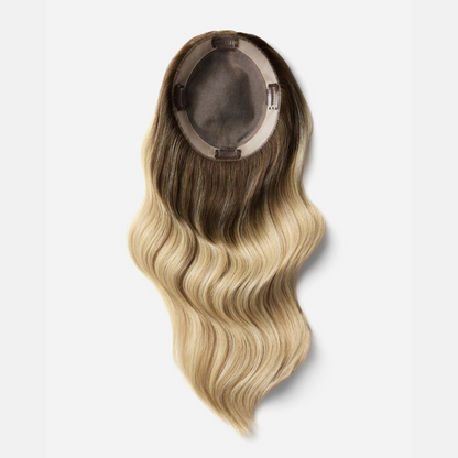 Ombre Balayage Human Hair Topper Without Bangs