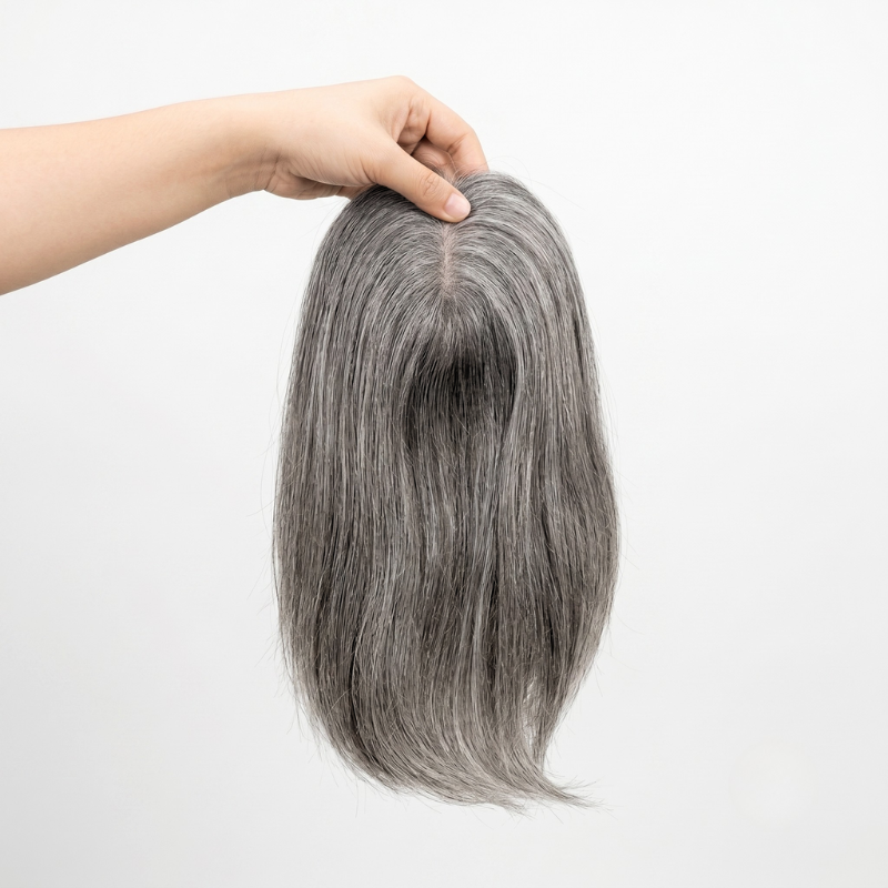 4" x 5" Virgin Remy Human Hair Topper – Silk Base Premium Volume Booster