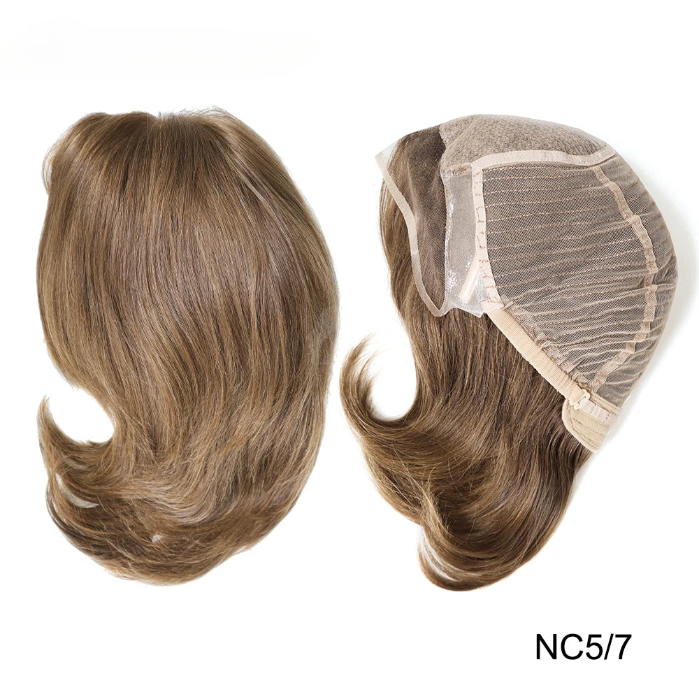 100% European Virgin Hair Wig Silky Straight Short Human Hair French Lace Front Wigs