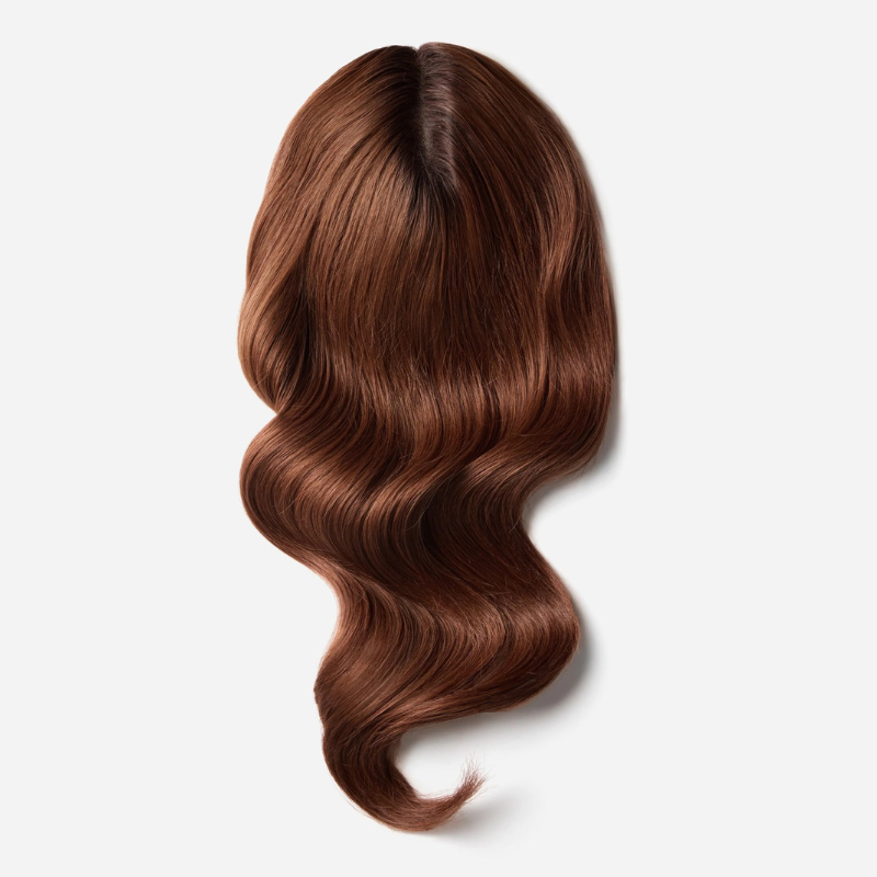 4*5 inches Mono Base Blonde Hair Toppers With Root Human Hair Topper With Bangs