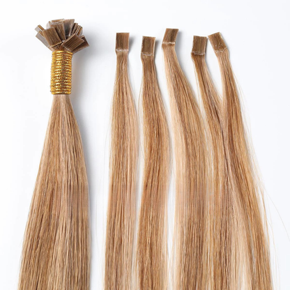 Flat Tip-  Human Hair Extensions Pre Bonded Flat Tip Fusion Hair Extension