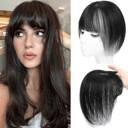 2025 New Straight Hair Topper With Bangs For Thinning Hair