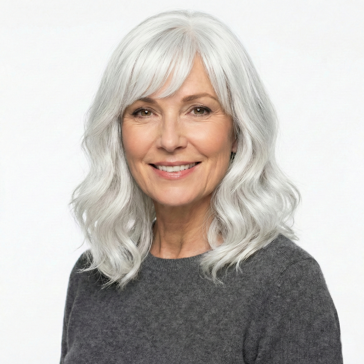 Undetectable Hair Topper with Bangs | Wavy Crown Volumizer