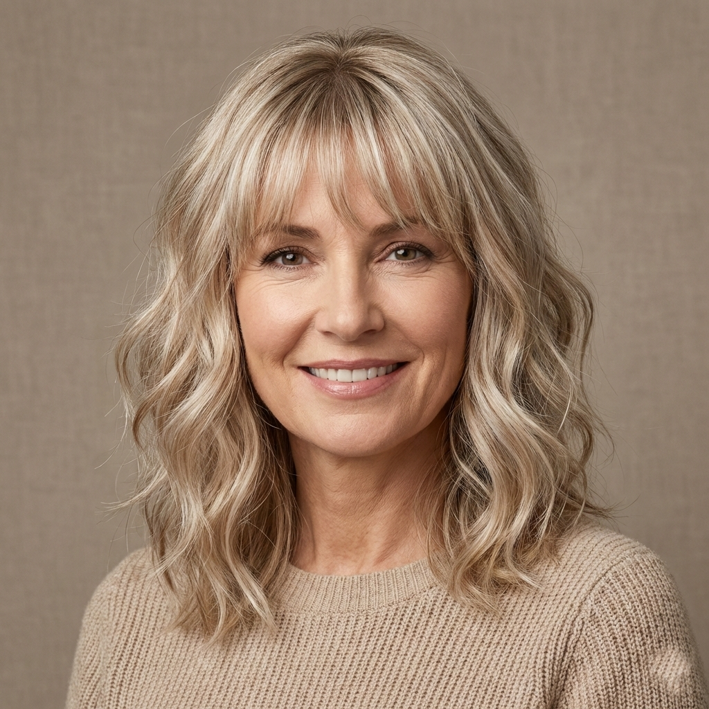 Undetectable Hair Topper with Bangs | Wavy Crown Volumizer