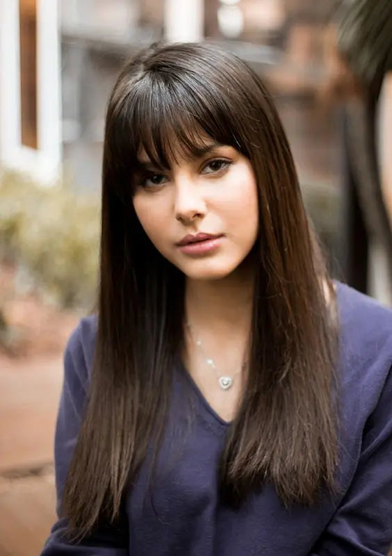 Fashion Straight Hair Topper With Bangs For Thinning Hair - VIVACROWN