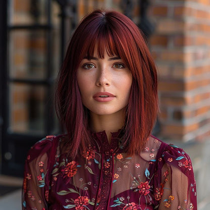 Silk Base Straight Hair Topper With Bangs For Thinning Hair