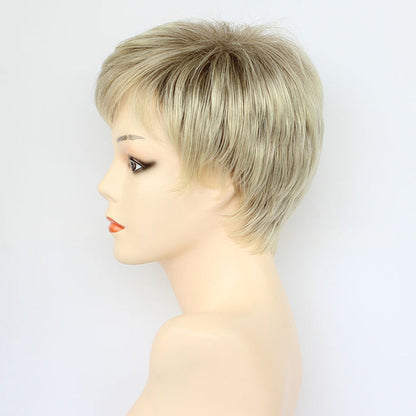 Blonde High Quality Short Wigs for Women Pixie Cut Wigs Natural Layered Hair