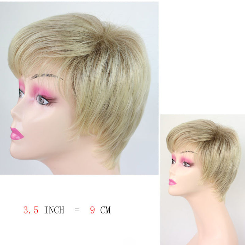 Blonde High Quality Short Wigs for Women Pixie Cut Wigs Natural Layered Hair