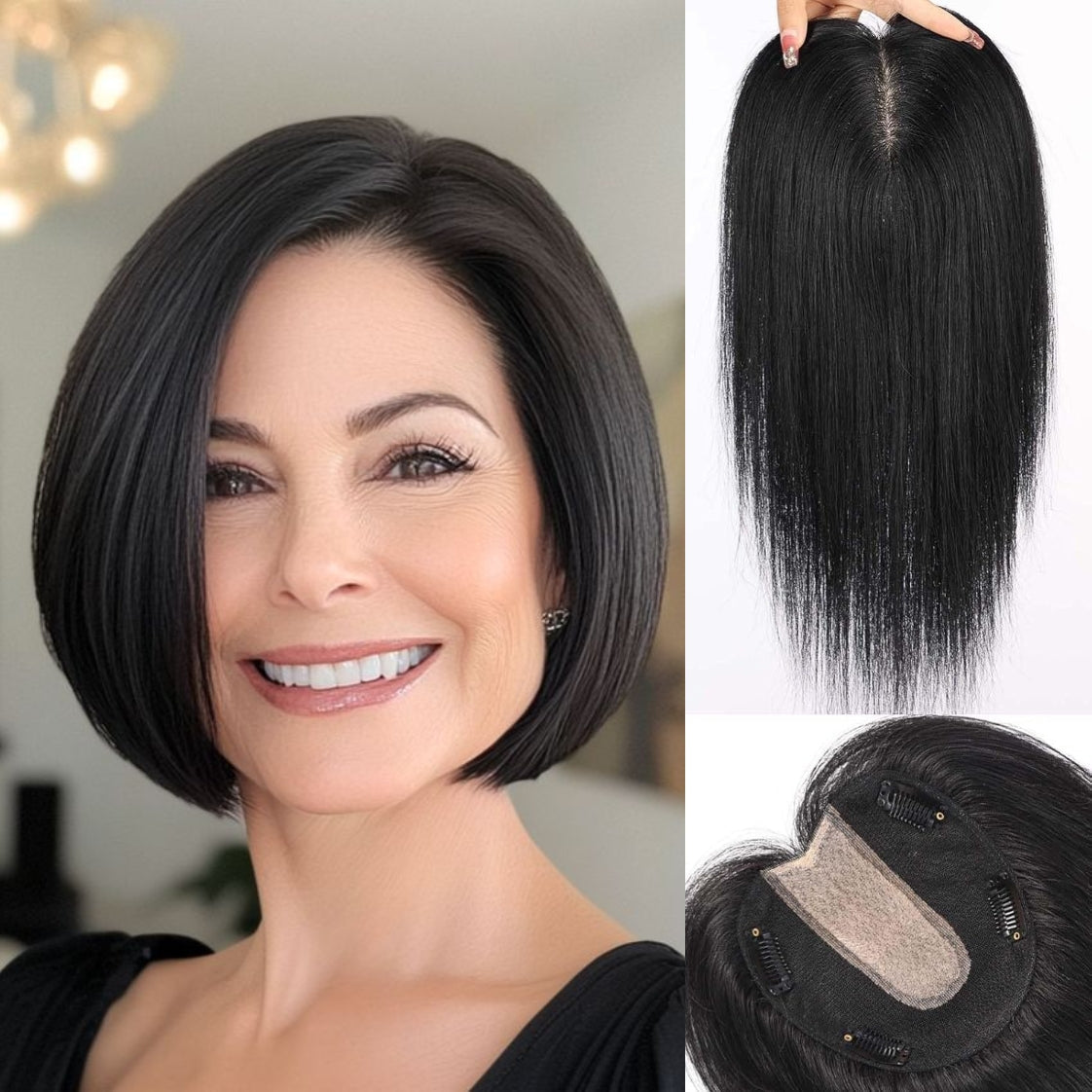 Instant Crown Volume Invisible Hair Topper – Seamless Coverage for Thinning Hair