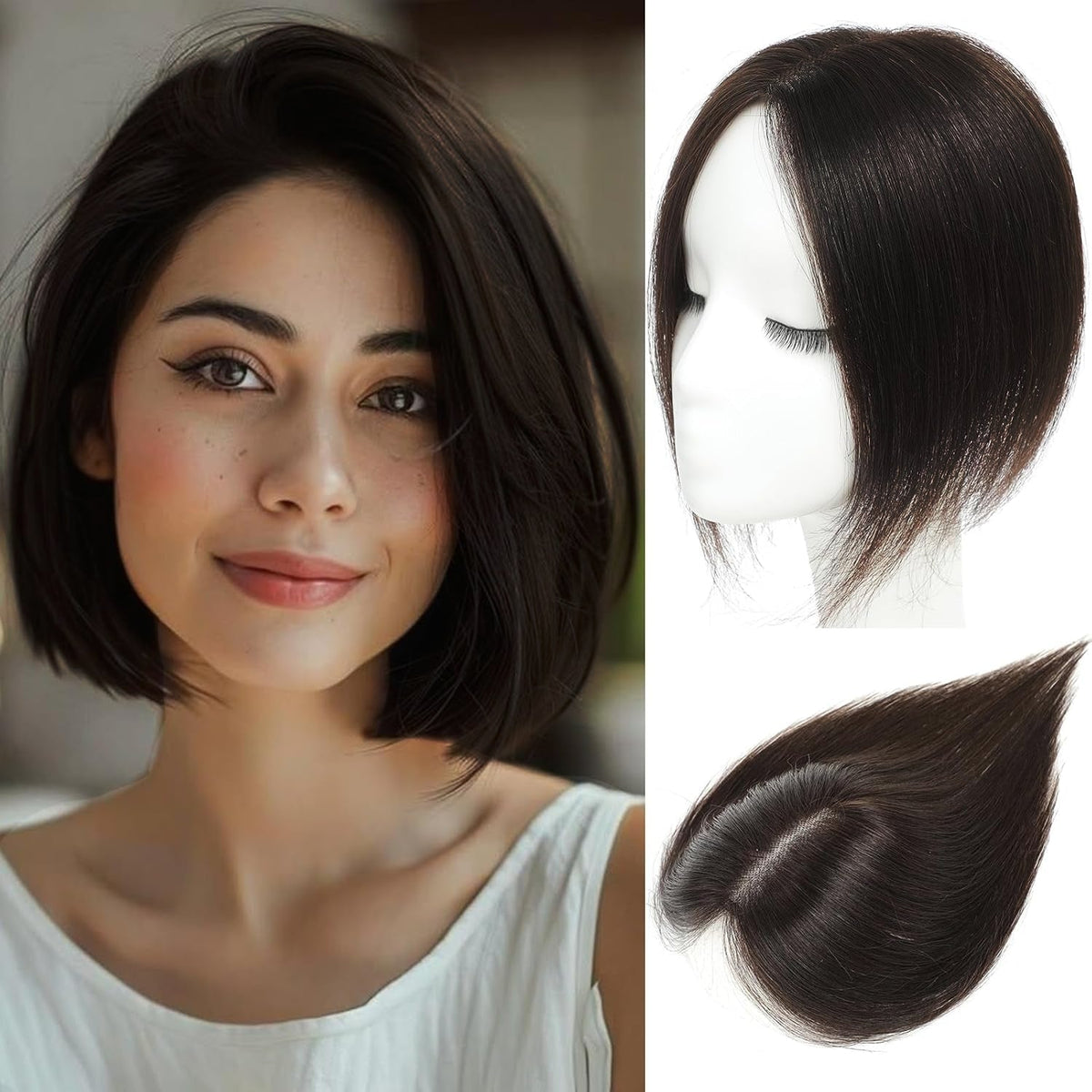 Instant Crown Volume Invisible Hair Topper – Seamless Coverage for Thinning Hair