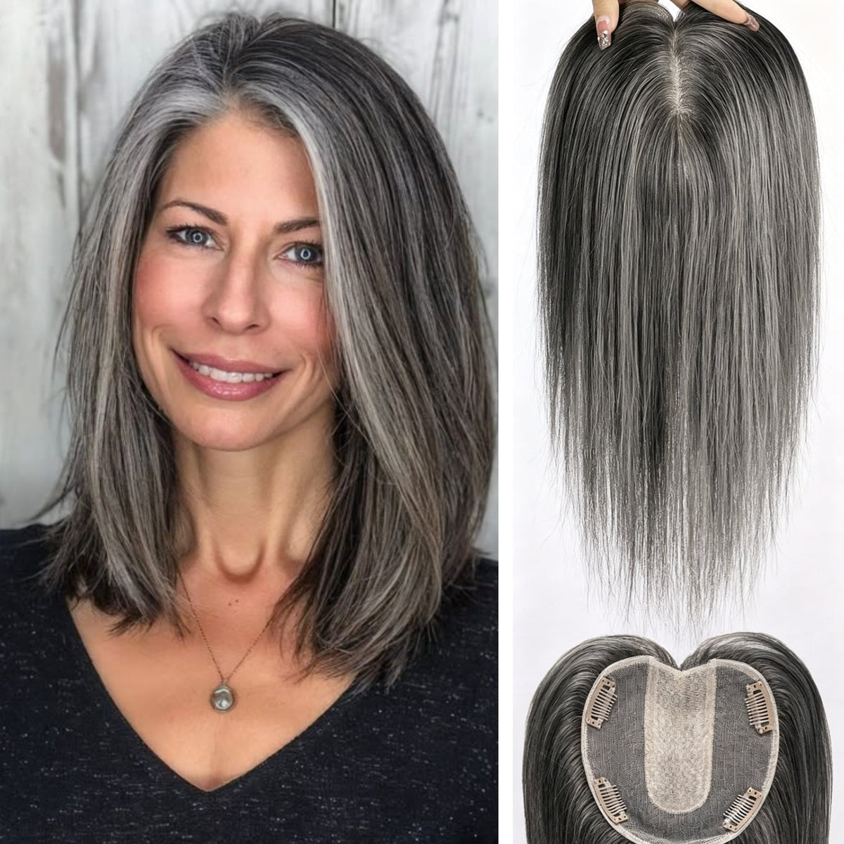 Instant Crown Volume Invisible Hair Topper – Seamless Coverage for Thinning Hair