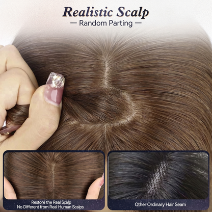 Instant Crown Volume Invisible Hair Topper – Seamless Coverage for Thinning Hair