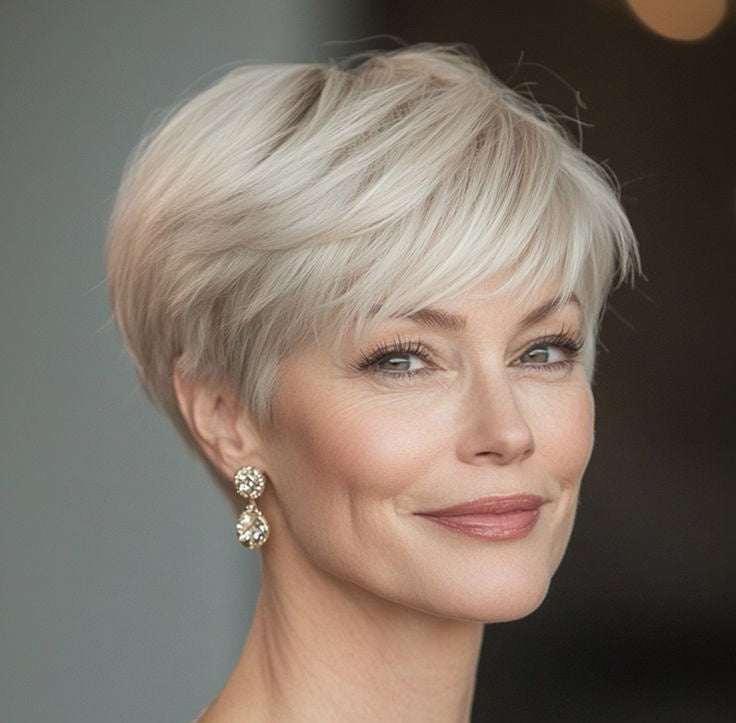 Seamless Pixie Cut Hair Topper — Volumizing Crown Hairpiece