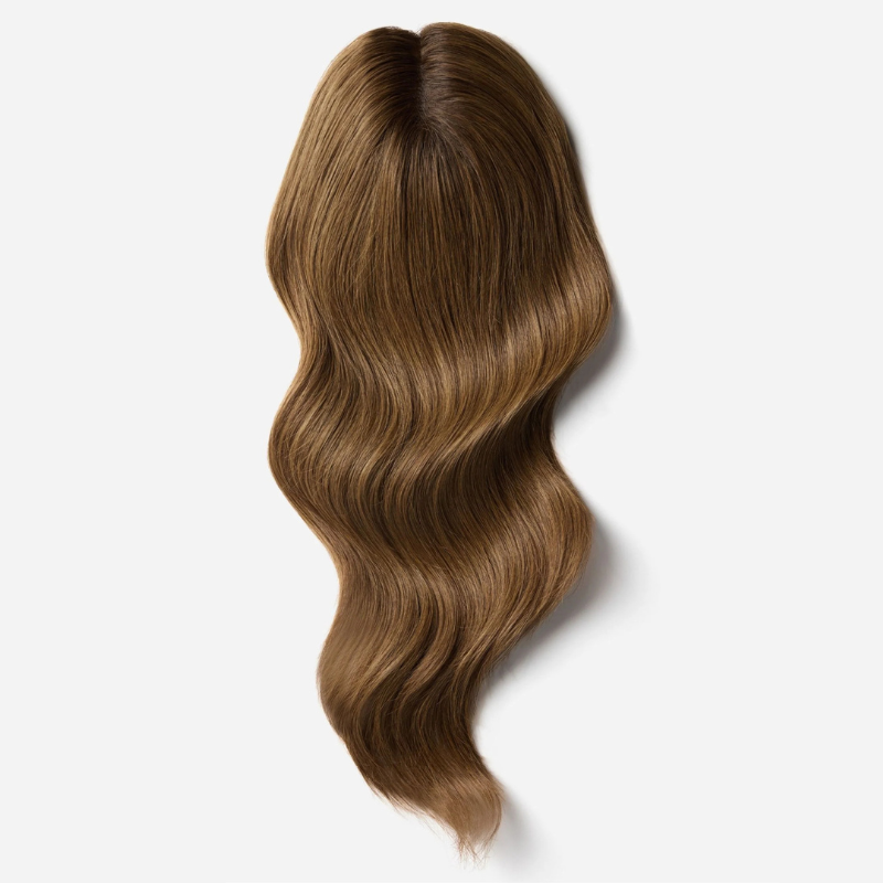 4*5 inches Mono Base Blonde Hair Toppers With Root Human Hair Topper With Bangs