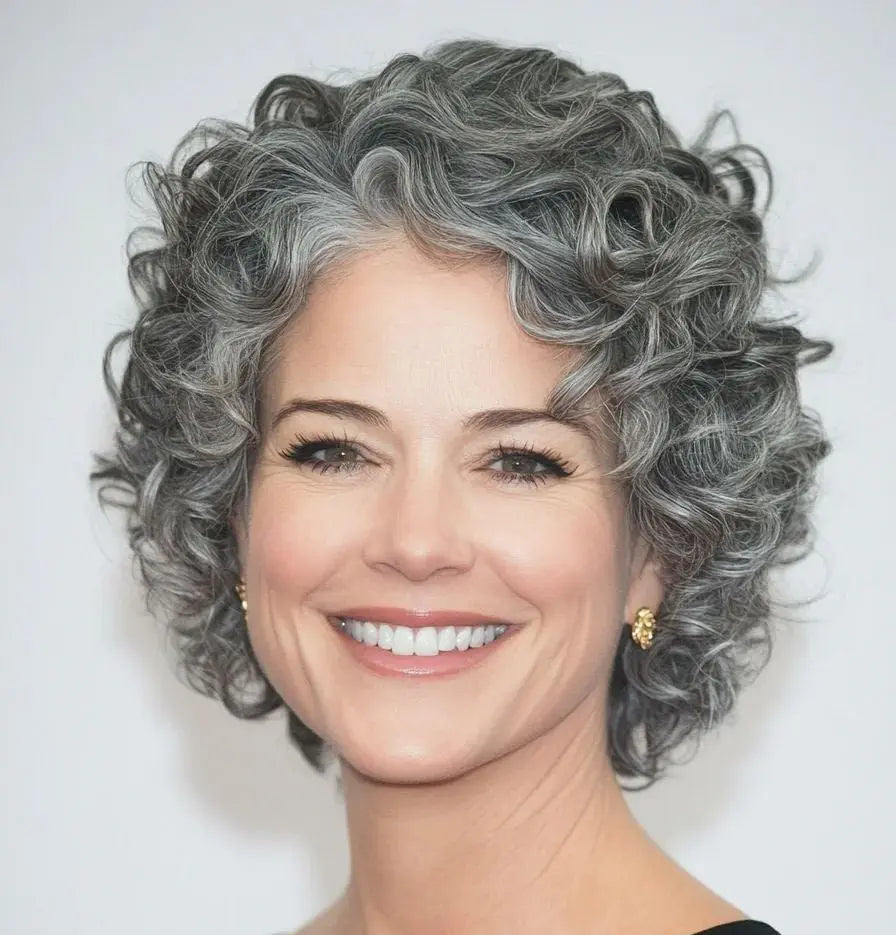 2025 New Curly Hair Toppers for Women with Thinning Hair-Cover Grays, Boost Volume - VIVACROWN