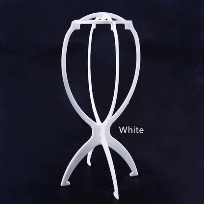 1PC Colorful Ajustable Wig Stands Plastic Hat Display 17x34Cm Portable Folding Wig Stand