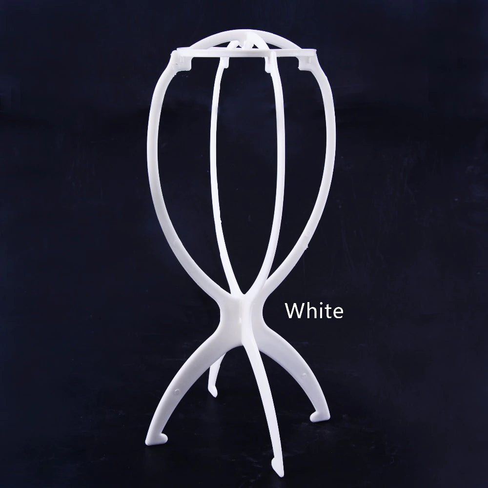 1PC Colorful Ajustable Wig Stands Plastic Hat Display 17x34Cm Portable Folding Wig Stand