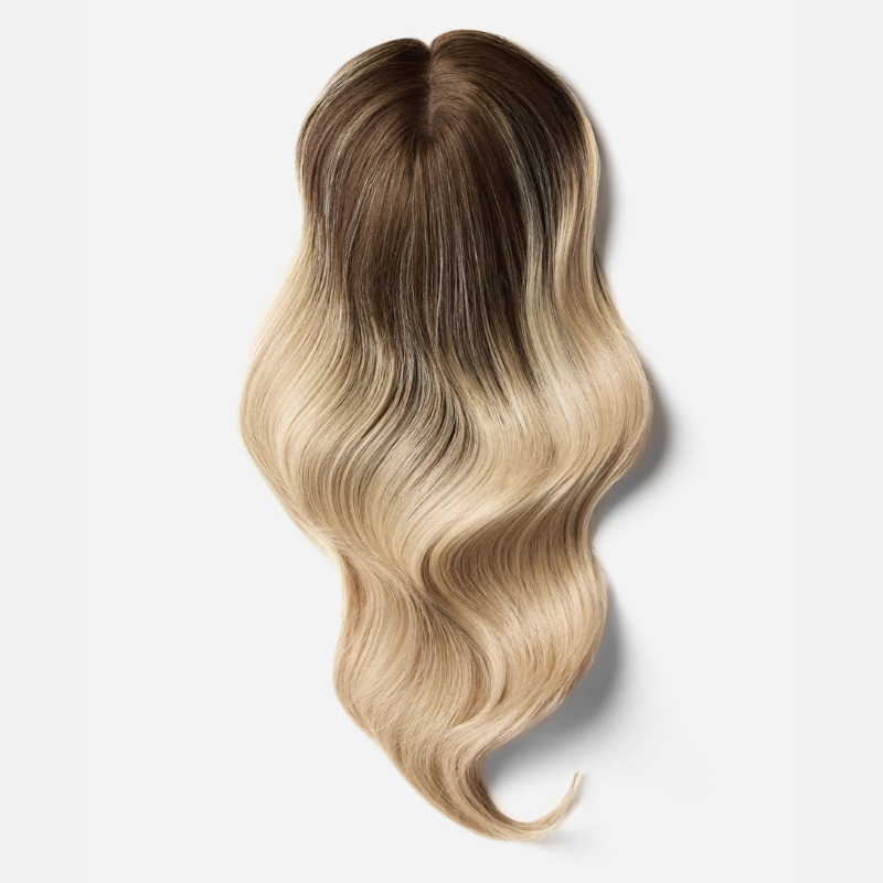 Ombre Balayage 100% Human Hair Topper With Bangs For Woman