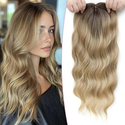 Premium Wavy Hair Topper for Thinning Hair – Natural Looking Voluminous Human Hair