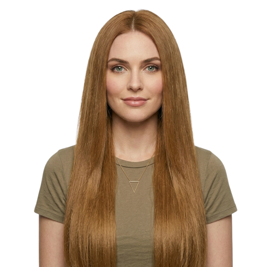 Machine Weft Hair Extensions Human Hair Bundles Color Copper #30
