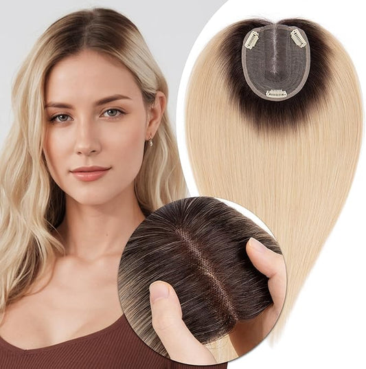 Perfect for Summer Breathable & Comfortable Straight Hair Topper for Thinning Hair