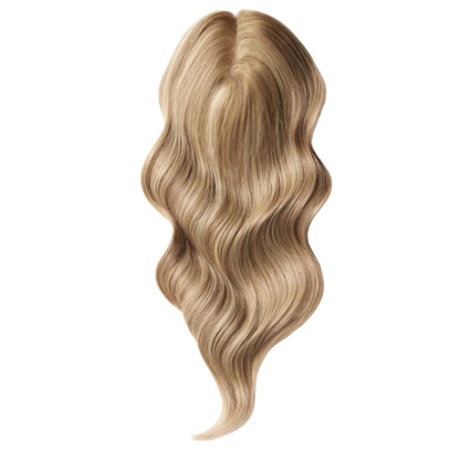 5*5 inches Mono Base Highlight Human Hair Toppers for Women Wavy Hair without Bangs