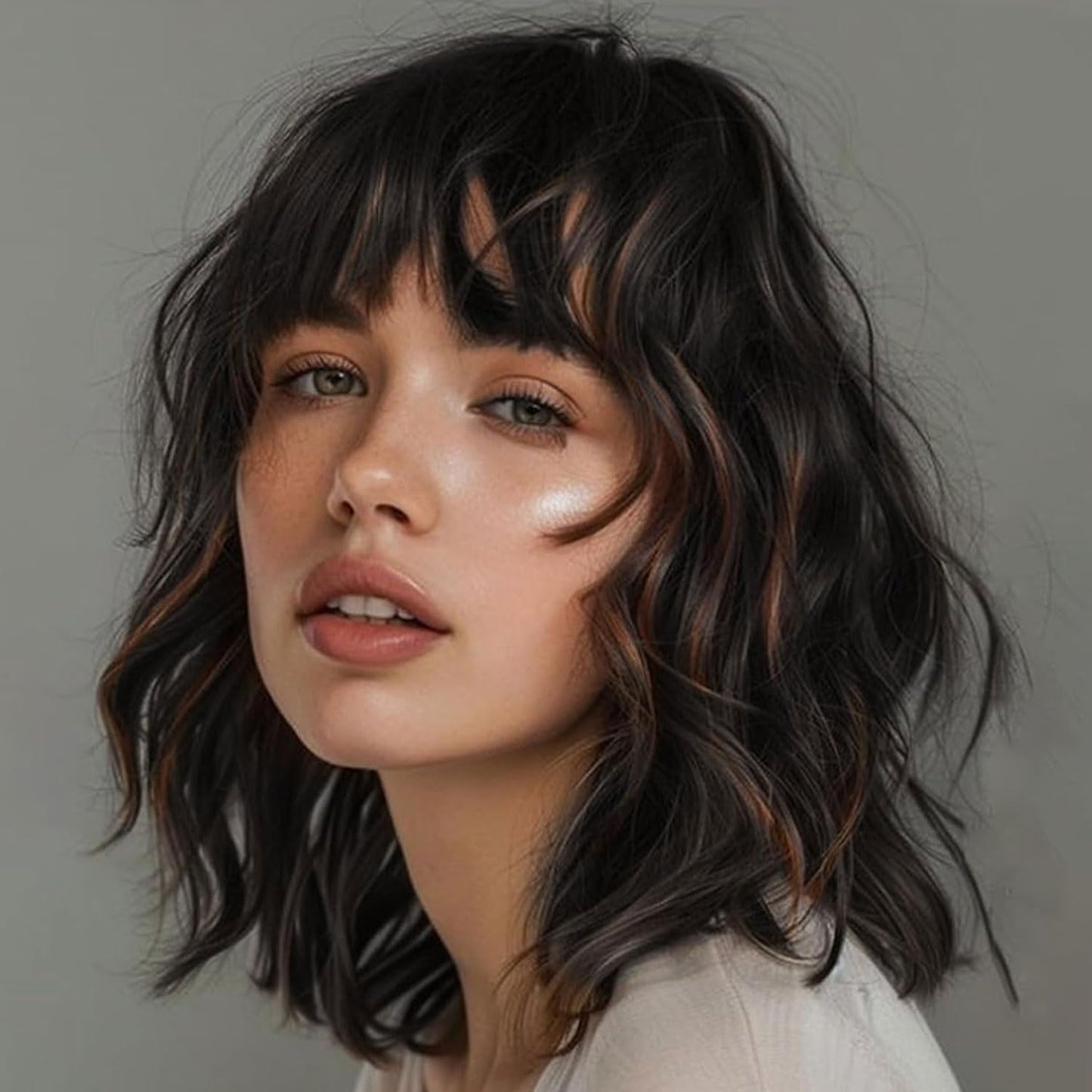 Hot Sale Premium Wavy Hair Topper With Bangs for Thinning Hair – Natural Looking Voluminous Human Hair