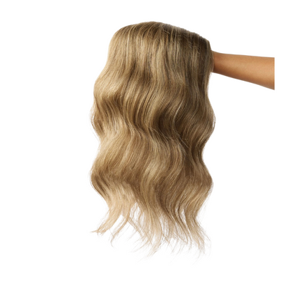 5*6 inches Mono Base Highlight Human Hair Toppers for Women Wavy Hair without Bangs