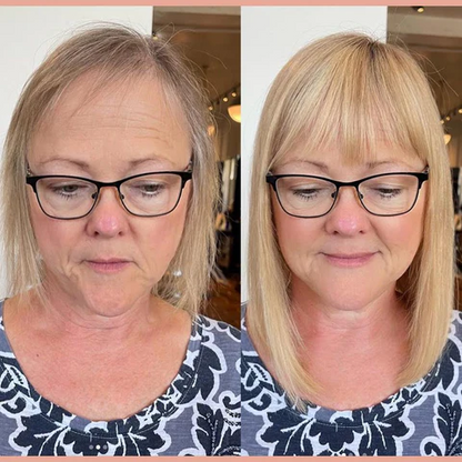Breathable High Quality Hair Topper with Bangs for Women