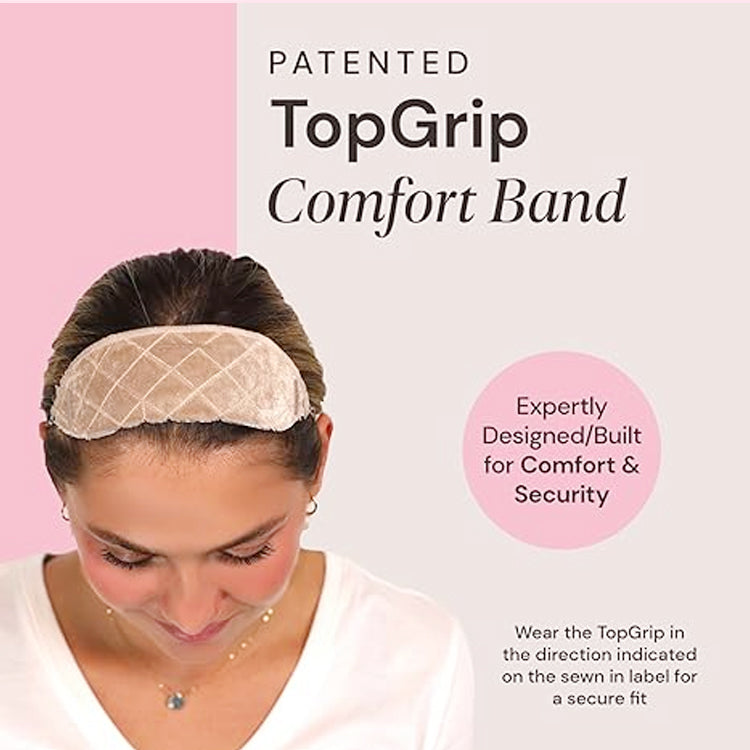 No-Slip TopGrip Comfort Band for Securing Wigs and Toppers