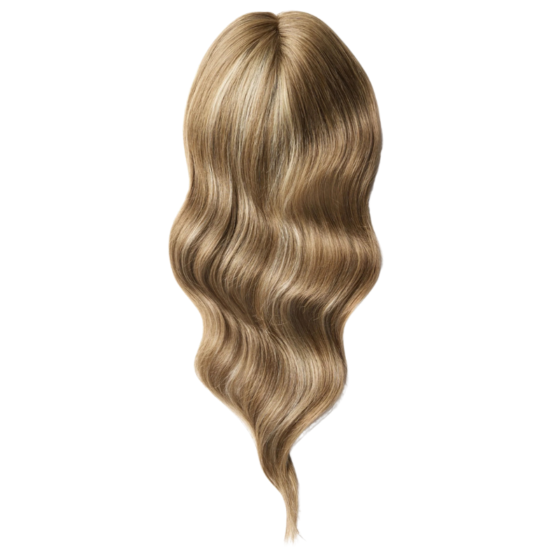 5*6 inches Mono Base Highlight Human Hair Toppers for Women Wavy Hair without Bangs