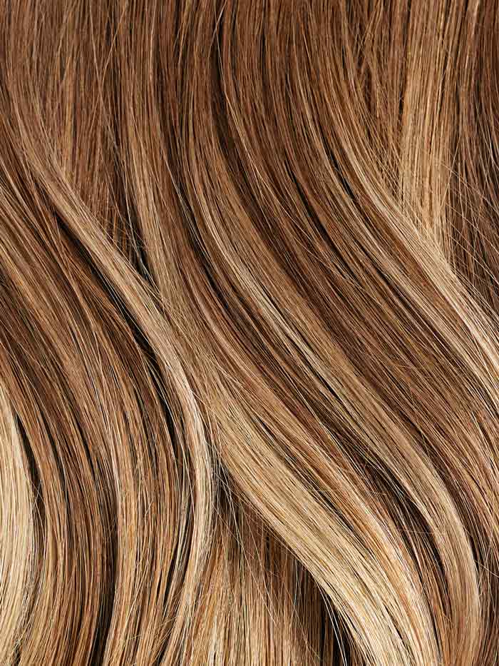 100% Human Hair Halo Extensions - Chestnut Brown Balayage