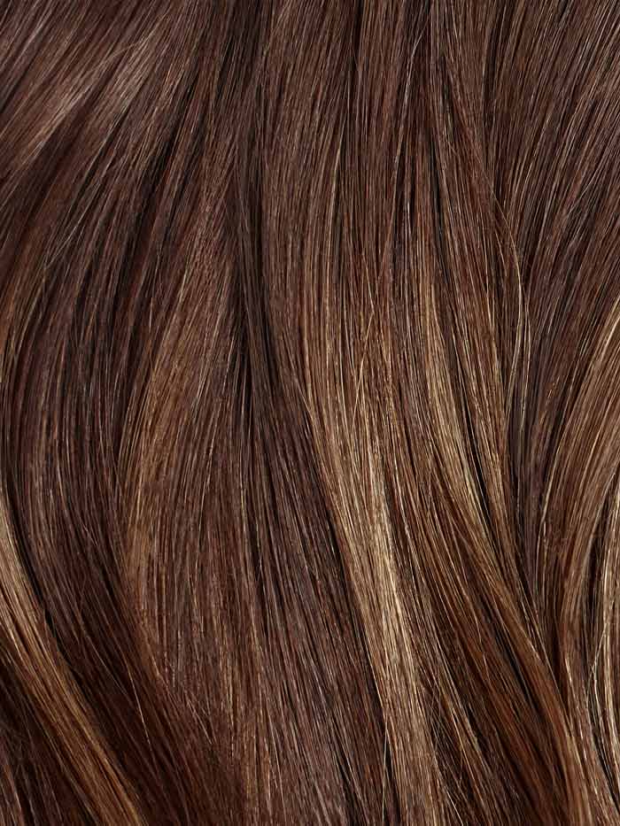 100% Human Hair Halo Extensions - Chocolate Brown Balayage