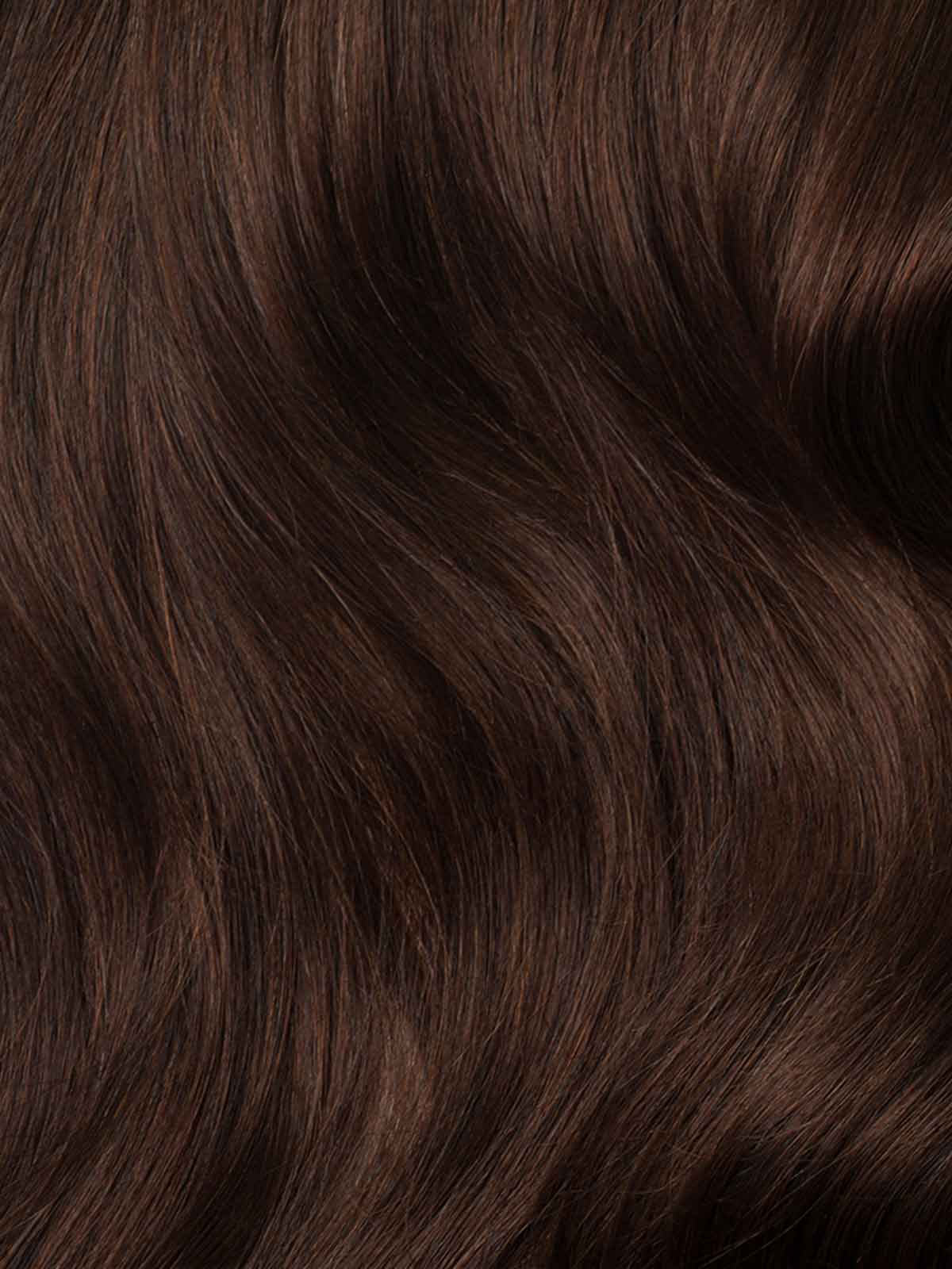 100% Human Hair Halo Extensions - Chocolate Brown