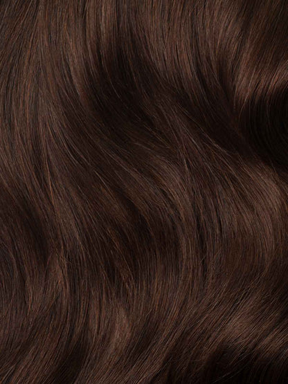100% Human Hair Halo Extensions - Chocolate Brown