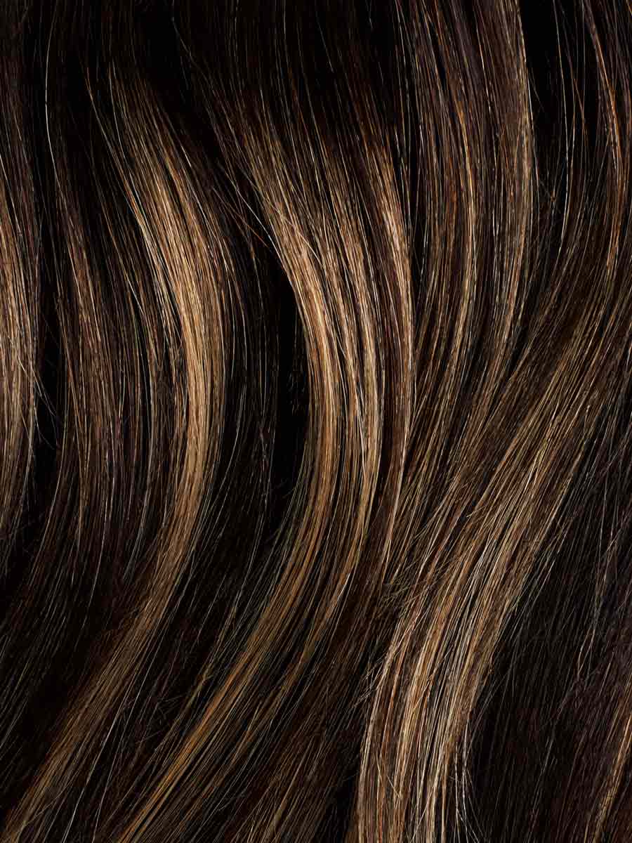 100% Human Hair Halo Extensions - Dark Brown Balayage