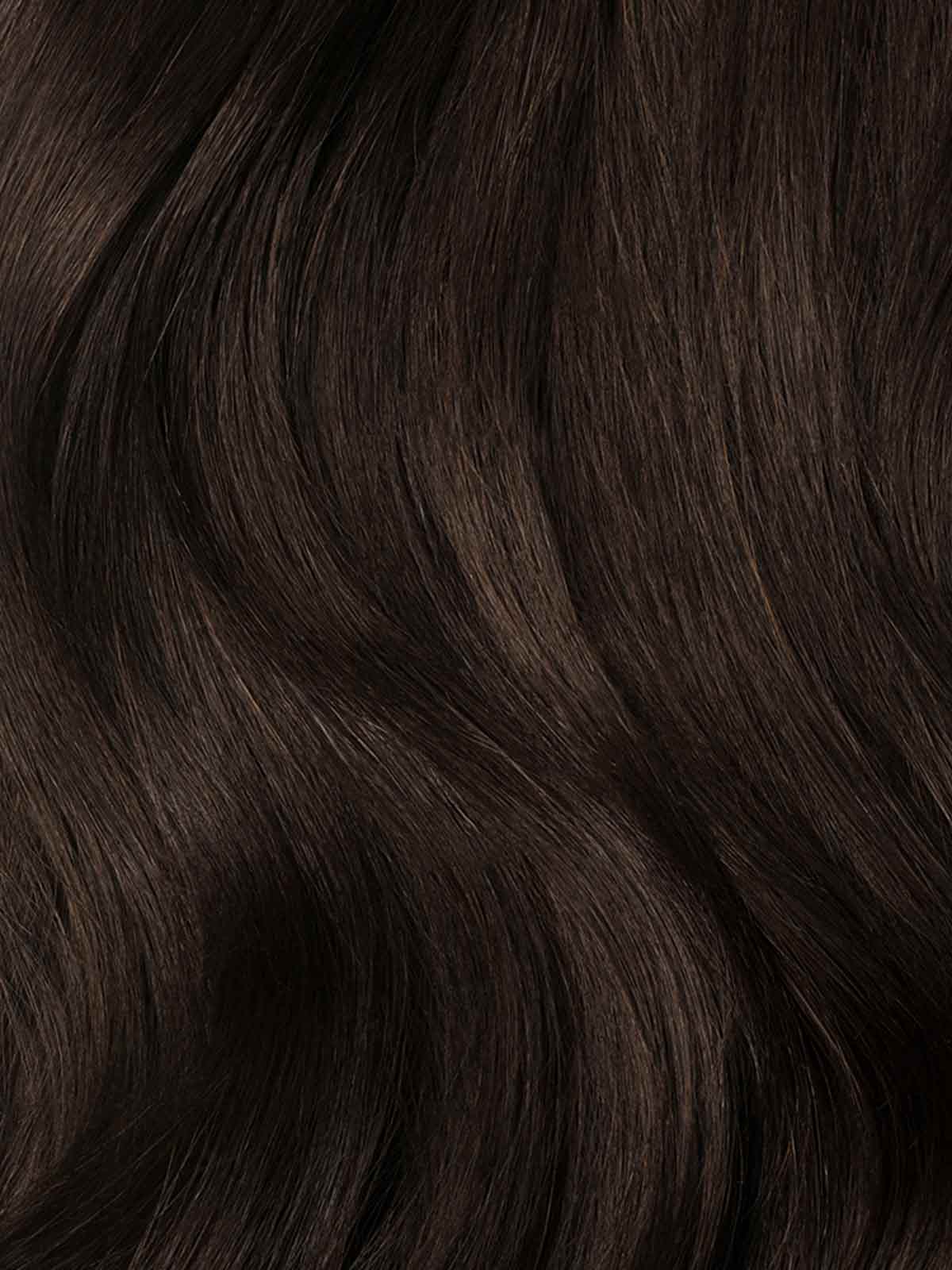 100% Human Hair Halo Extensions - Dark Brown