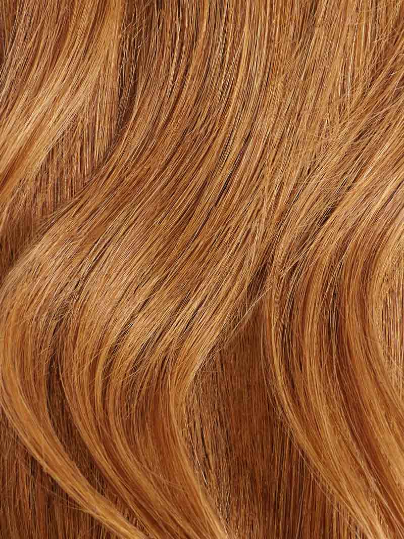 100% Human Hair Halo Extensions - Natural Red