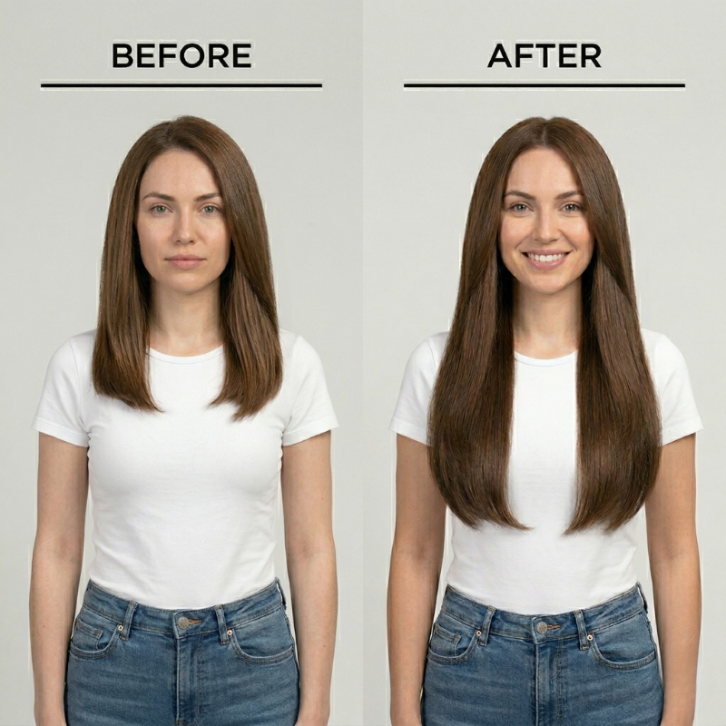 Best Hand Tied Weft Virgin Human Hair Extensions Black (#1b)