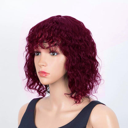 Flash Sale 🔔Full Handtied Swiss Base Curly Wavy Human Hair Toppers With Bangs