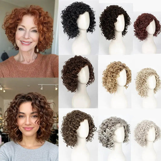 2025 New Curly Hair Toppers for Women with Thinning Hair-Cover Grays, Boost Volume - VIVACROWN