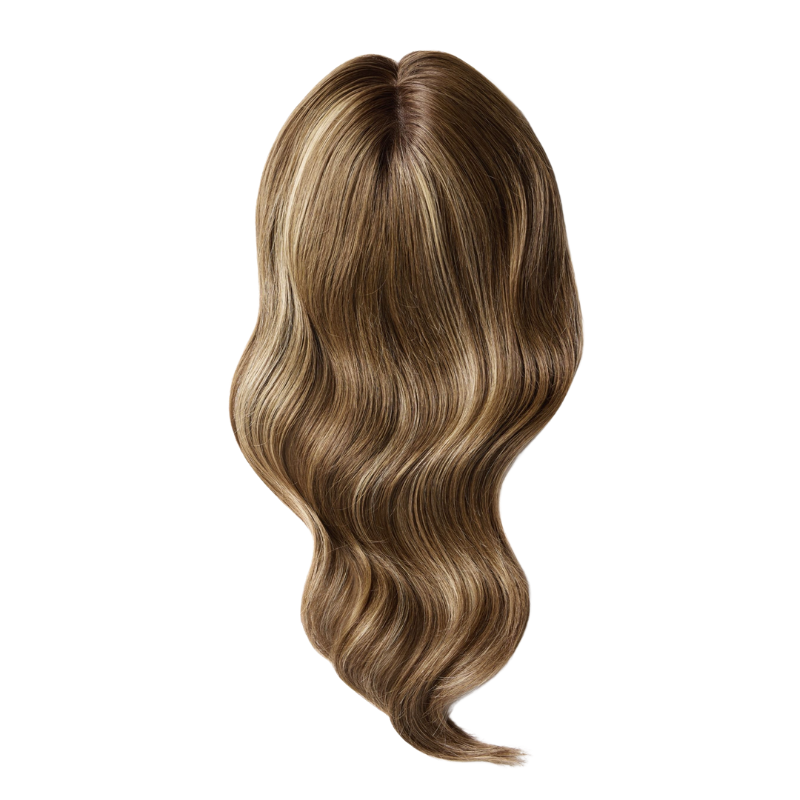 3*6 inches Mono Base Highlight Human Hair Toppers for Women 100% Virgin Remy Hair Topper