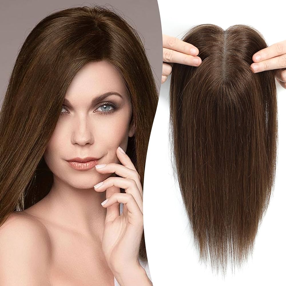 Breathable Straight Hair Topper-For Natural Coverage of Thinning Hair