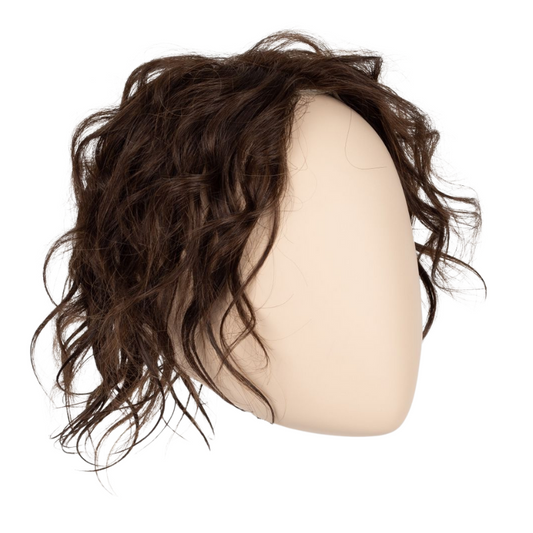 Brown Lace Base Wavy Human Hair Topper for Women