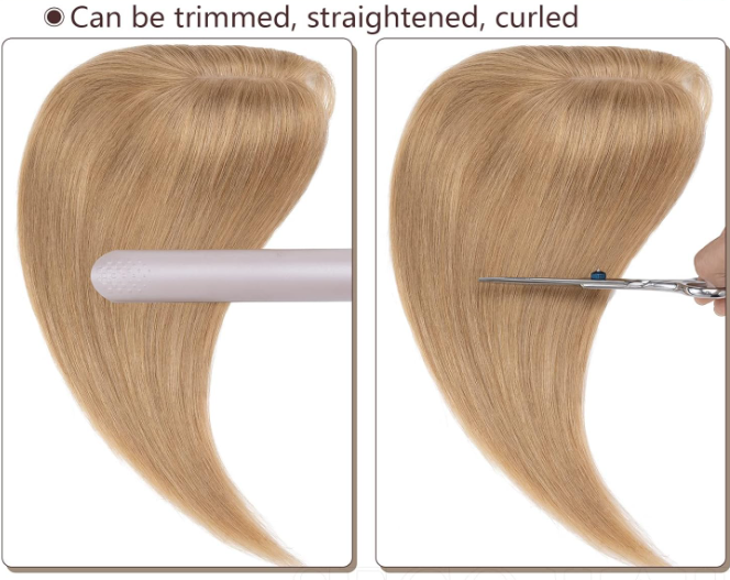 Best Breathable Real Hair Topper for Women Crown Topper No Bangs